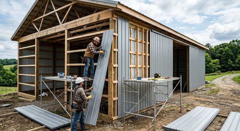 Metal Barn Siding Installation in Paulding County, GA